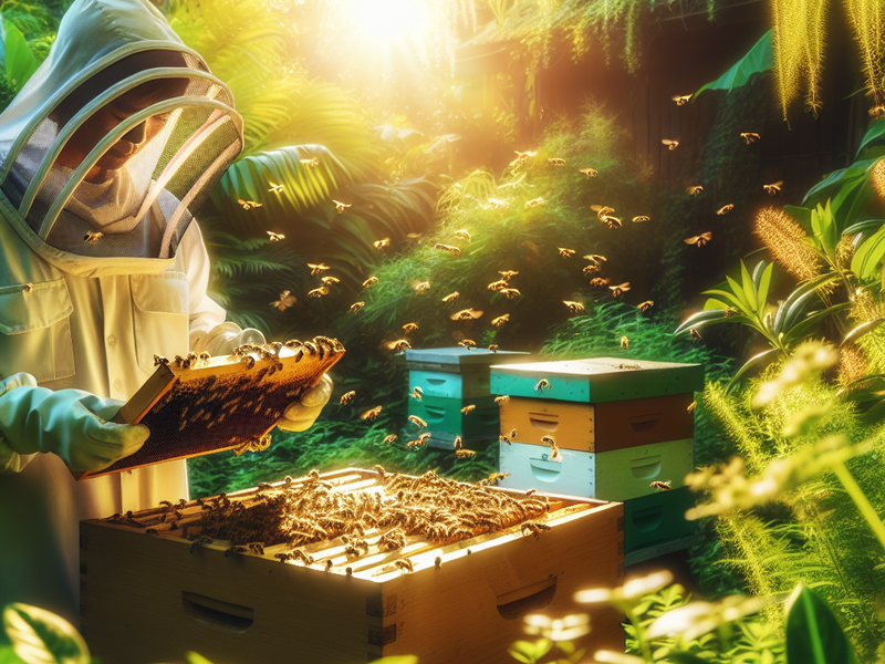 Inspeção de uma colmeia